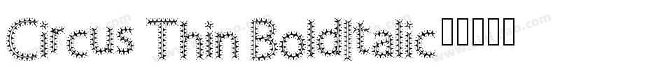 Circus Thin BoldItalic字体转换